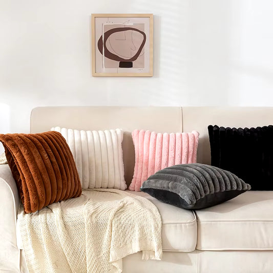 Soft Velvet & Corduroy Striped Cushion Covers